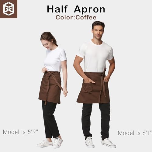 Waist Apron for Men Server Bistro Half 4251BY - Image 4