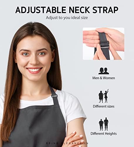 Syntus Apron for Men Women, Adjustable Cooking Kitchen Apron - Image 4