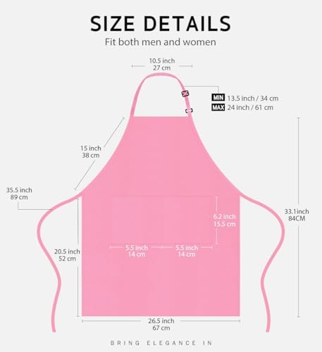 Syntus Apron for Men Women, Adjustable Cooking Kitchen Apron - Image 2