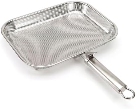 Stainless Steel Grill Pan with Removable Handle, 14.88" x 10.98" by Unknown