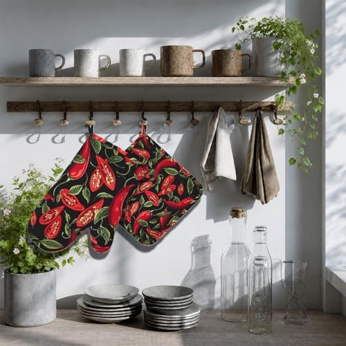 Mexican Hot Pepper Chili Oven Mitt and Pot Holder - Image 7
