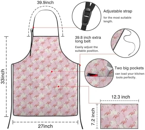 Flamingo Kitchen Cooking Apron - Image 6