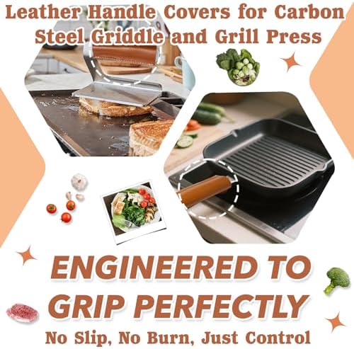 2 Pcs Full Grain Leather Handle Covers - Image 5