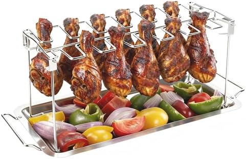 14 Slots Chicken Leg Rack for Drill by PartyHop