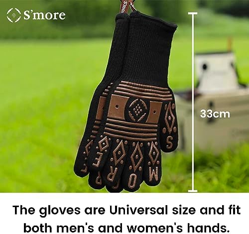 S'more BBQ Gloves Heat Resistant Fireproof Outdoor Grilling Gloves Silicone - Image 7