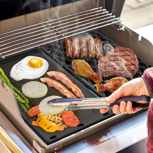 onlyfire Reversible Cast Iron Griddle and Cooking Grate Combo Set - Image 6