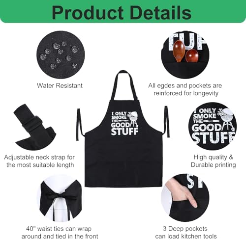 Funny BBQ Aprons for Men, BBQ Aprons Cooking Grilling Apron - Image 5