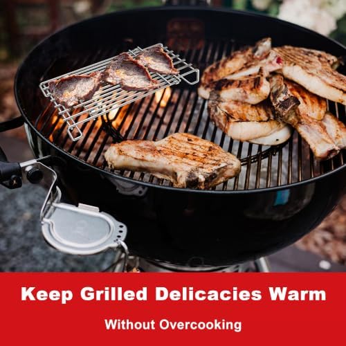 DELSbbq Universal Adjustable Grill Warming Rack - Image 5