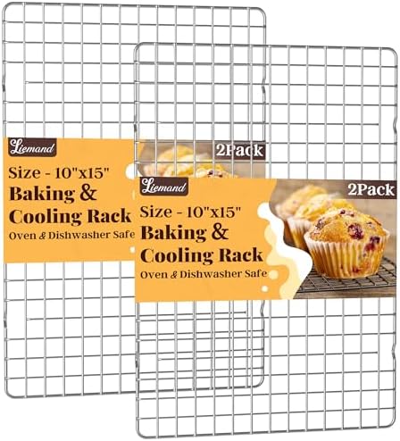 2 PCS Grid Wire Baking Cooling Racks by LIEMAND