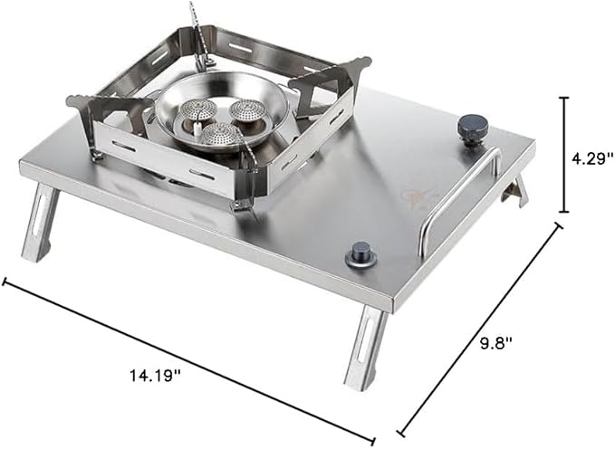 Wild Journey IGT Slammer Folding Gas Barbecue Grill BBQ Home Outdoor Vacation Travel Camping Stainless Steel Kitchenware Stove (IGT Gas Stove(Primary Color))