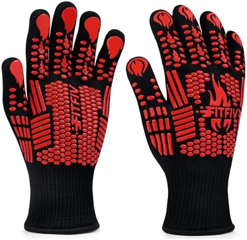 BBQ Gloves, 1472°F Heat Resistant by FITFIV