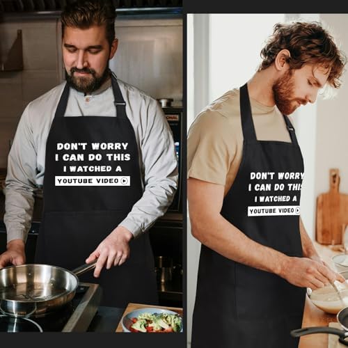 NLUS Funny Aprons for Men, Men’s Funny Apron for Chef Cooking Grilling BBQ - Image 7