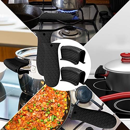 4 Pack Silicone Hot Handle Holder Cover, Silicone Pot Holders Heat Resistant - Image 7