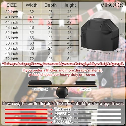 Grill Cover, 58 inch BBQ Gas Grill Cover - Image 6