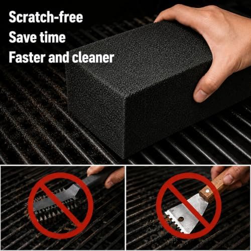 1 Pack Commercial Grill Cleaning Heavy Duty Reusable Pumice Stone Brick 8"x4" - Image 2