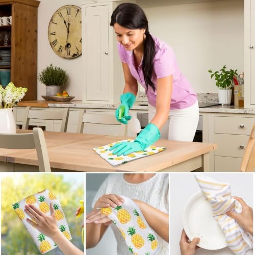R HORSE 5Pcs Pineapple Kitchen Dish Towel Set Fruit Theme Absorbent Drying - Image 6