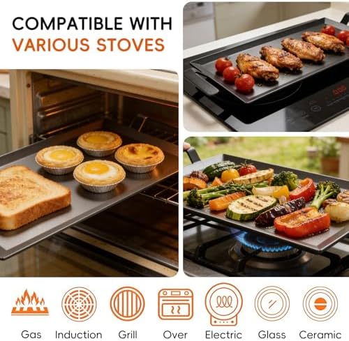 XUDAKAIXIN Carbon Steel Griddle + Grill Press | Professional-Grade Seasoned - Image 6