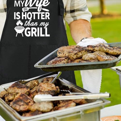 Rosoz Funny BBQ Black Chef Aprons - Image 4