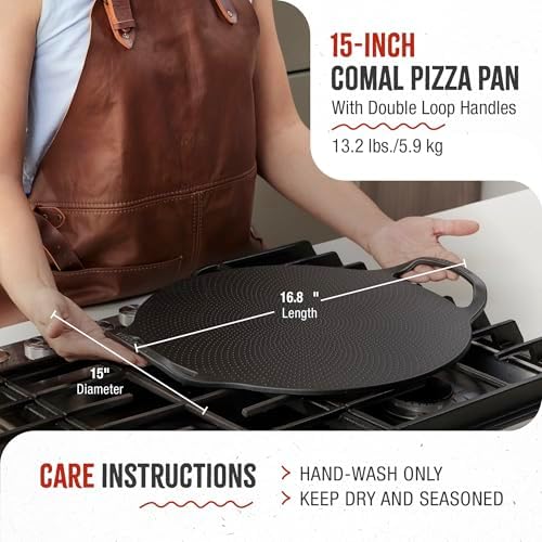 Victoria 15-Inch Cast Iron Comal Pizza Pan - Image 6