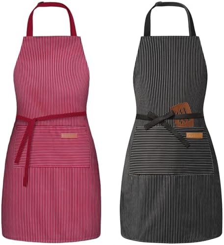 BeLuyi 2 Pack Adjustable Bib Apron by BELUYI