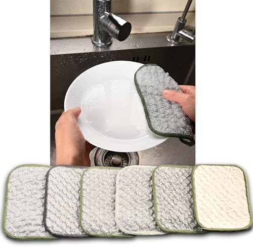 Silver Microfiber Scrubbing Pads, Non-Scratch by Unknown