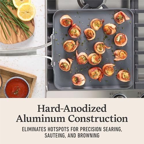 Calphalon® Premier Ceramic Nonstick 11" Square Griddle, Mushroom Grey - Image 3
