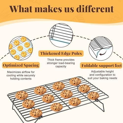 3 Tier Stackable Cooling Racks for Cooking and Baking - Image 3