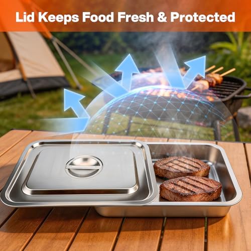 FOOGWEE 6-in-1 Grill Tray and Carry System, Stainless Steel Grill Carry System - Image 4