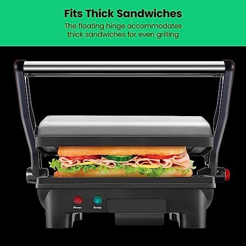 Chefman Electric Panini Press Grill, Compact 2-Slice Sandwich Maker, Non-Stick - Image 6