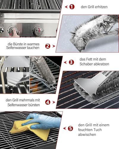 3 in 1 Barbecue Brush, Barbecue Cleaning Brush - Image 6