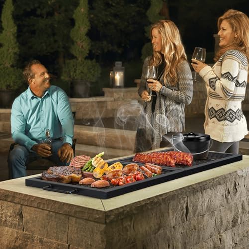 onlyfire Foldable Rectangular Heavy‑Duty Steel Fire Pit Cooking Grate - Image 5
