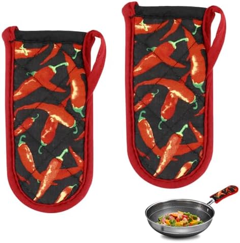 2PCS Hot Handle Covers Cast Iron Skillet Handle Covers Heat Resistant Hot by Mozeat+Lens