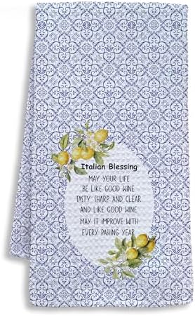 Italian Blessing Decorative Hand Tea Towels by Unknown