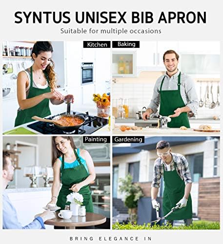 Syntus Apron for Men Women, Adjustable Cooking Kitchen Apron - Image 6