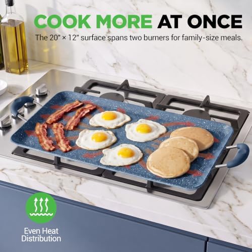 NutriChef Double Burner Griddle | Flat Top Griddle - Image 5