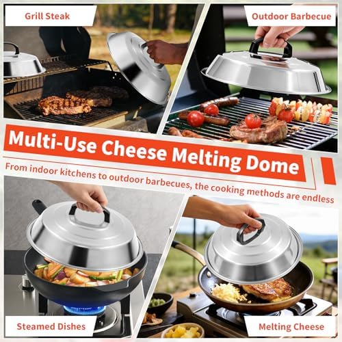 12 Inch Stainless Steel Cheese Melting Dome - Image 7