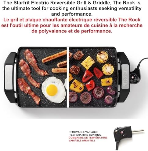 Starfrit The Rock Electric Grill & Griddle, Reversible - Image 4