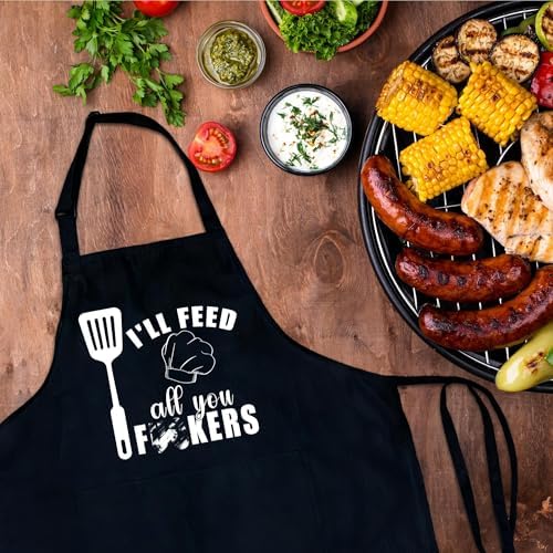 Funny Aprons For Men, Father's Fathers Day Kitchen Gifts For Dad Father Daddy - Image 4