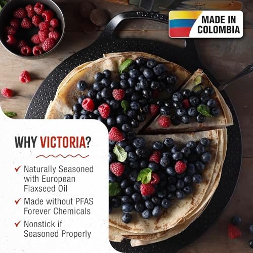 Victoria 15-Inch Cast Iron Comal Pizza Pan - Image 2