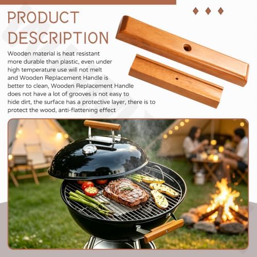 2 Pack Cherry Wood Replacement Handle - Image 4