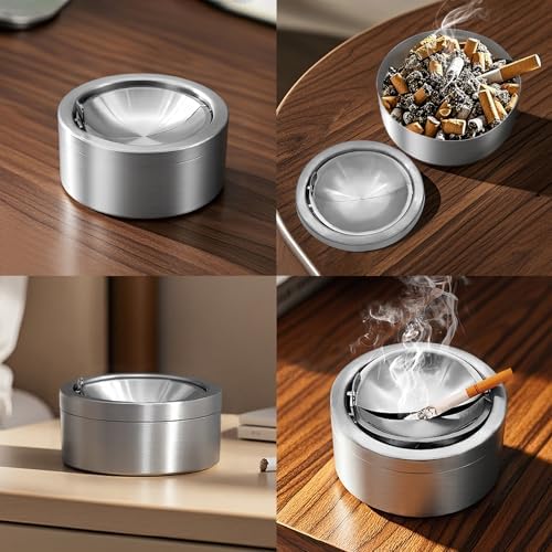 Windproof Ashtray with Lid - Image 6