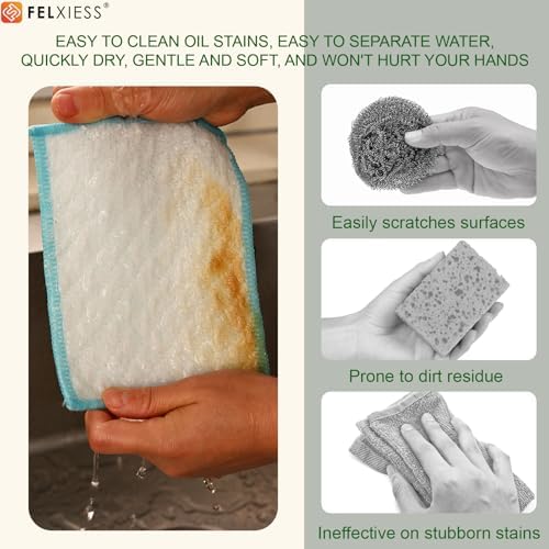 Blue Microfiber Scrubbing Pads, Non-Scratch - Image 2