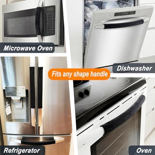 Volecy Refrigerator Handle Covers, Washable Velvet Appliance Door Handle Covers - Image 5