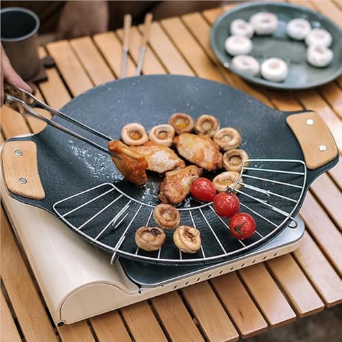 Pot Lid Knob 2pairs Solid Wood Barbecue Pan Heat Resistant Insulated Grip - Image 4