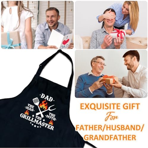 Funny Aprons For Men, Father's Fathers Day Kitchen Gifts For Dad Father Daddy - Image 5