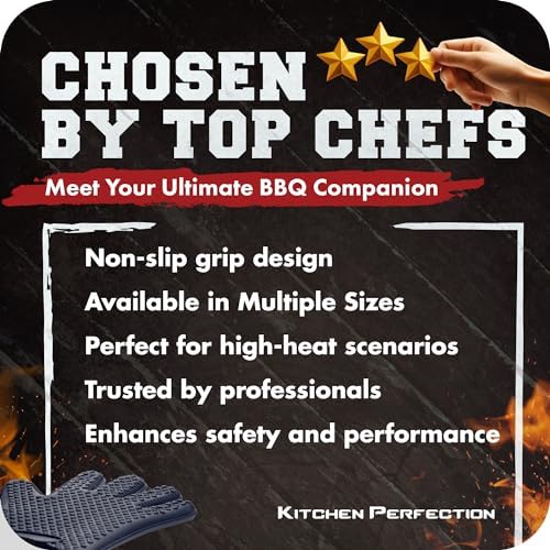 KITCHEN PERFECTION S Silicone Smoker BBQ Gloves - Image 6