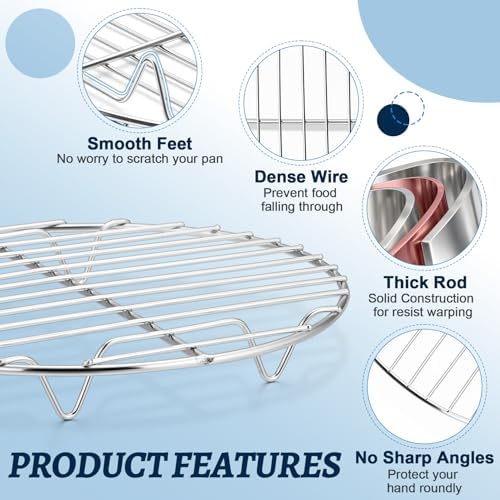 P&P CHEF Round Cooking Rack, Cooling Rack - Image 3