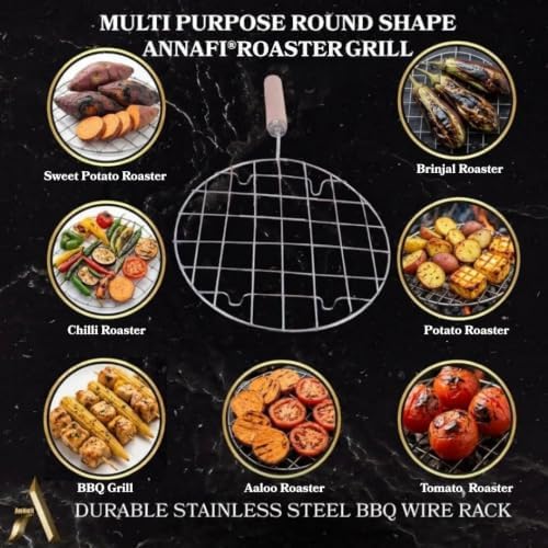 AnNafi® Phulka Roti Arepa Grill Chapati Maker Riser, Cooking Wire Rack - Image 6