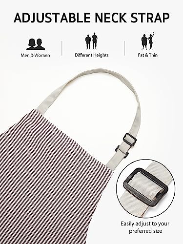 Syntus Apron for Men Women, Adjustable Cooking Kitchen Apron - Image 4