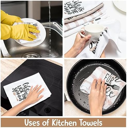 R HORSE 5Pcs Funny Kitchen Towels Funny Saying Dish Towel Baking Lover Gift - Image 6
